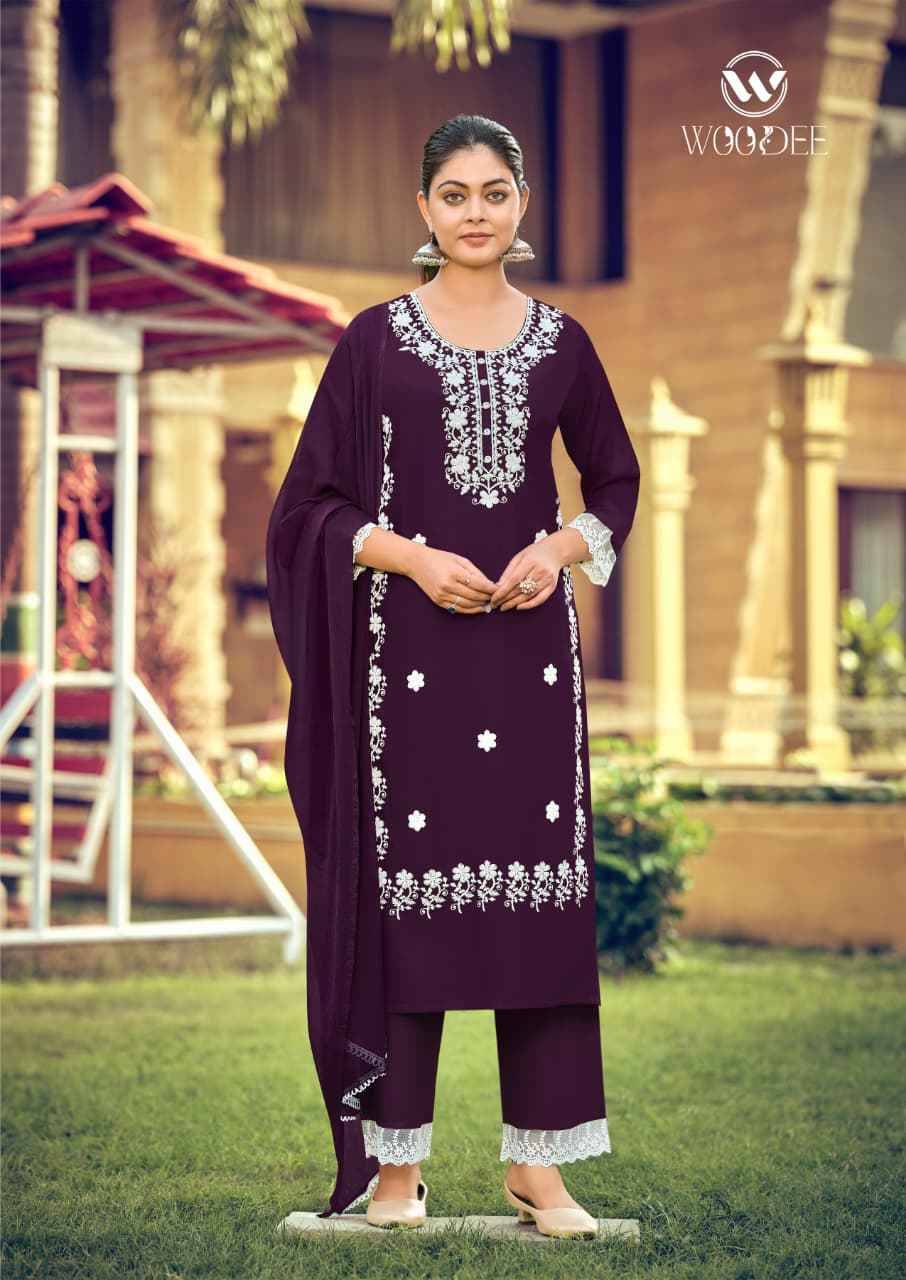 WHITE LOTUS vol-3 By WOODEE 1001 to 1006 Series Beautiful Festive Suits Colorful Stylish Fancy Ethnic Wear Rayon Embroidery Dresses At Wholesale Price